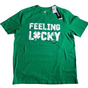 Mens NWT XL St Patricks Day Feeling Lucky Short Sleeve Tee Shirt